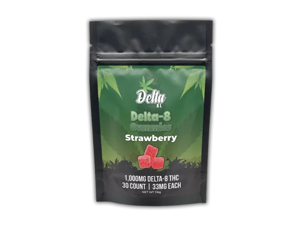 Delta-8 Gummies 30 Count Strawberry