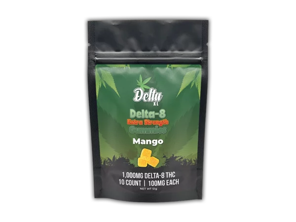 Delta-8 Extra Strength Gummies 10 Count Mango