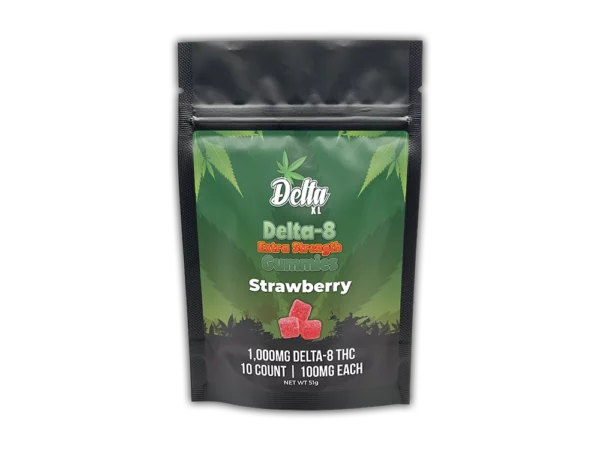 Delta-8 Extra Strength Gummies 10 Count Strawberry