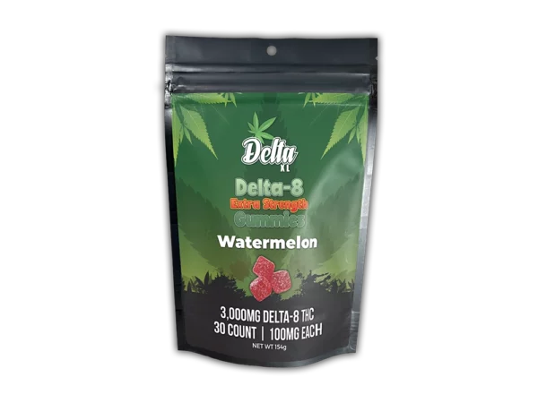 Delta-8 Extra Strength Gummies 30 Count Watermelon